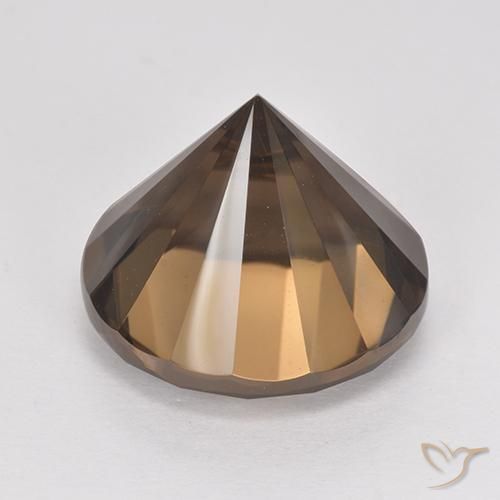cuarzo ahumado Marrón nogal natural de 8.35 ct, Redondo, VVS