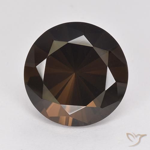 6.69ct Natural Marrón medio cuarzo ahumado, Redondo, VVS