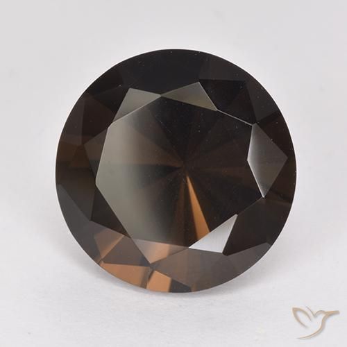 cuarzo ahumado Marrón medio natural de 6.69 ct, Redondo, VVS