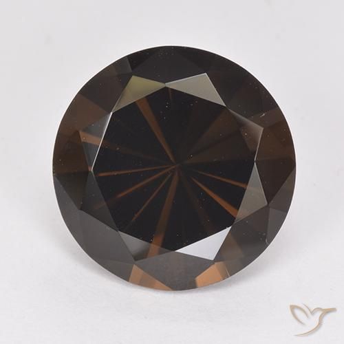 5.99ct Natural Marrón medio cuarzo ahumado, Redondo, VVS-VS
