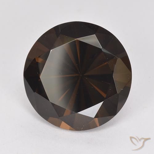 cuarzo ahumado Marrón medio natural de 5.99 ct, Redondo, VVS-VS