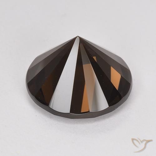 cuarzo ahumado Marrón medio natural de 5.99 ct, Redondo, VVS-VS