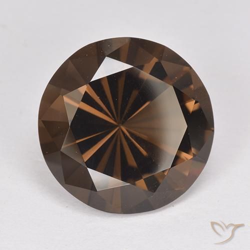 cuarzo ahumado Marrón medio natural de 7.01 ct, Redondo, VVS-VS