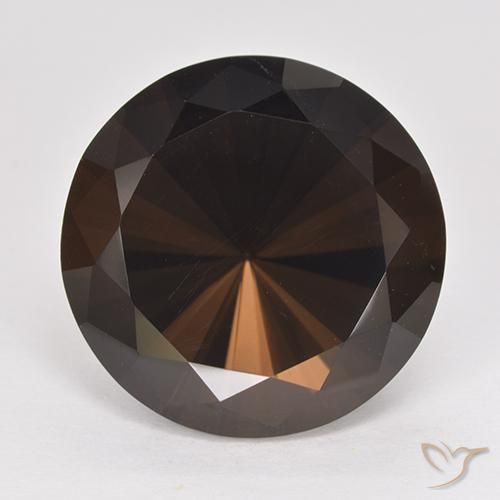 cuarzo ahumado Marrón nogal natural de 15.17 ct, Redondo, VVS-VS