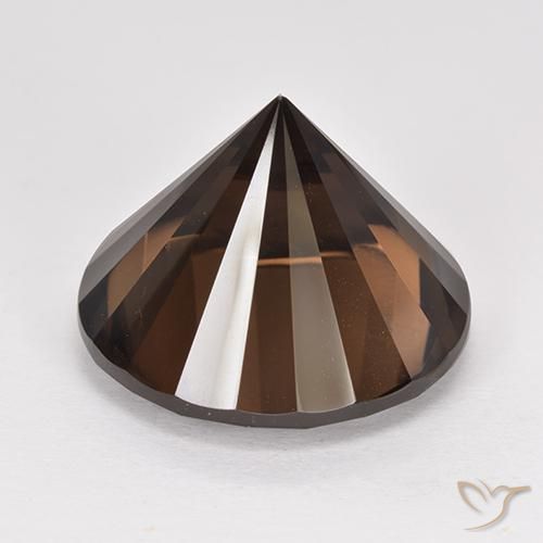 cuarzo ahumado Marrón nogal natural de 15.17 ct, Redondo, VVS-VS
