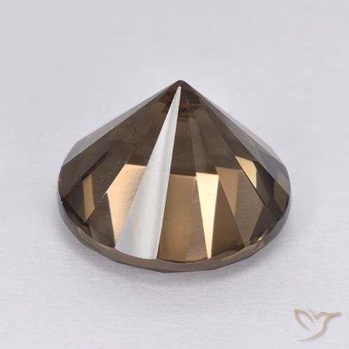 cuarzo ahumado Marrón oscuro natural de 6.60 ct, Redondo, VVS-VS