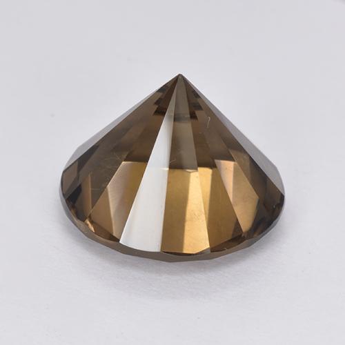 Cuarzo ahumado marrón natural de 5,90 ct, corte redondo, VVS