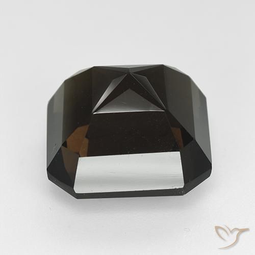 cuarzo ahumado Marrón oscuro natural de 11.77 ct, Corte Octágono / Esmeralda, VVS-VS