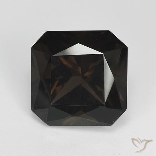 cuarzo ahumado Marrón chocolate intenso natural de 8.77 ct, Corte Octágono / Esmeralda, VVS