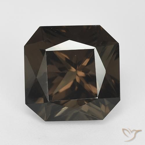 8.46ct Natural Marrón sombra cuarzo ahumado, corte esmeralda, VVS-VS