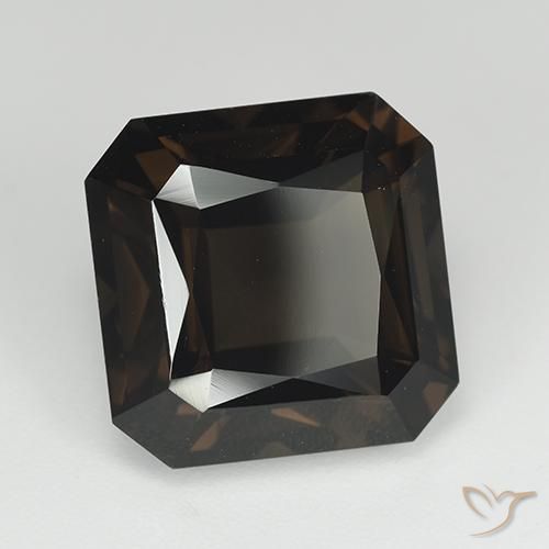 cuarzo ahumado Marrón oscuro natural de 9.82 ct, Corte Octágono / Esmeralda, VVS