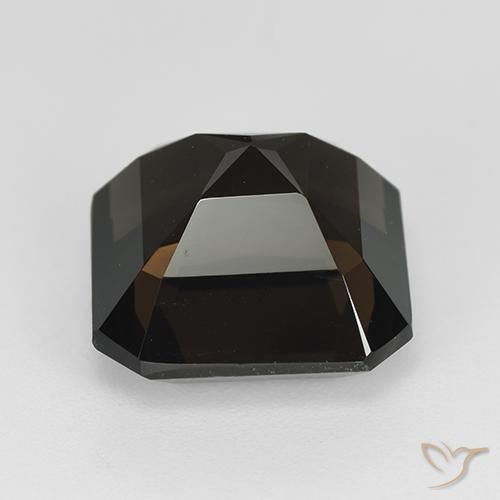 cuarzo ahumado Marrón oscuro natural de 9.82 ct, Corte Octágono / Esmeralda, VVS
