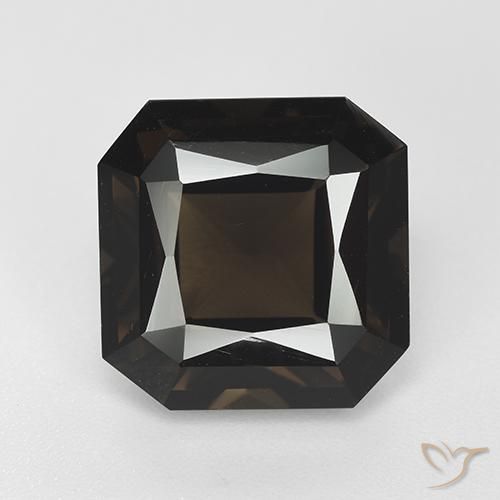 8.68ct Natural Marrón chocolate cuarzo ahumado, corte esmeralda, VVS