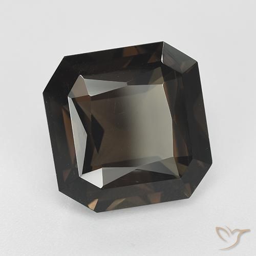 cuarzo ahumado Marrón chocolate natural de 8.68 ct, Corte Octágono / Esmeralda, VVS