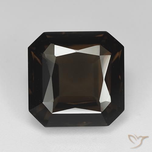 9.00ct Natural Marrón chocolate cuarzo ahumado, corte esmeralda, VVS