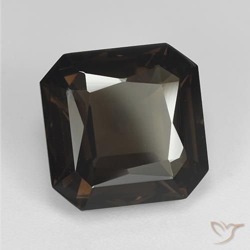 cuarzo ahumado Marrón chocolate natural de 9.00 ct, Corte Octágono / Esmeralda, VVS