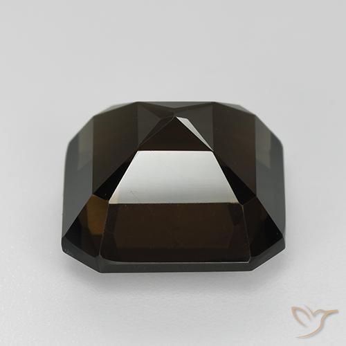 cuarzo ahumado Marrón chocolate natural de 9.00 ct, Corte Octágono / Esmeralda, VVS