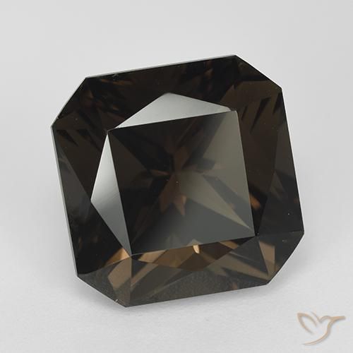 cuarzo ahumado Marrón chocolate natural de 11.02 ct, Corte Octágono / Esmeralda, VVS