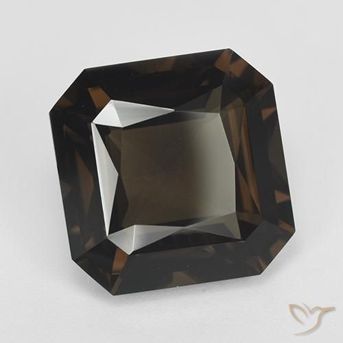 cuarzo ahumado Marrón medio natural de 12.19 ct, Corte Octágono / Esmeralda, VVS