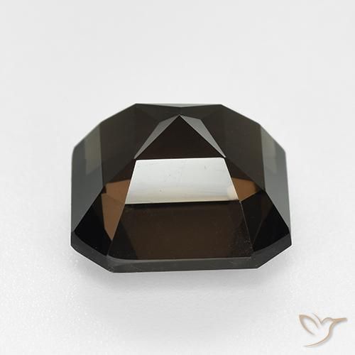 cuarzo ahumado Marrón oscuro natural de 7.54 ct, Corte Octágono / Esmeralda, VVS