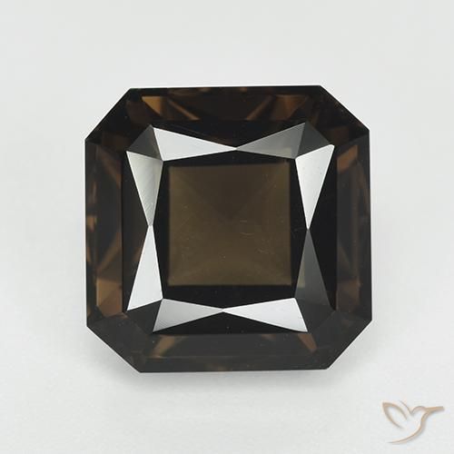 9.08ct Natural Marrón medio cuarzo ahumado, corte esmeralda, VVS