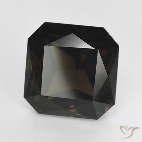 15.03ct Natural Marrón medio cuarzo ahumado, corte esmeralda, VVS