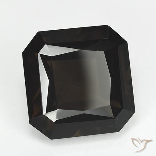 cuarzo ahumado Marrón oscuro natural de 14.30 ct, Corte Octágono / Esmeralda, VVS