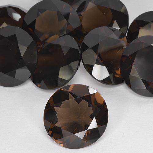 cuarzo ahumado Marrón rojizo natural de 9.23 ct, Redondo, VVS-VS