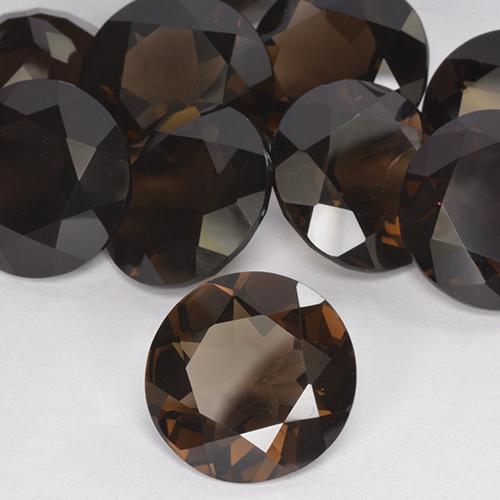 cuarzo ahumado Marrón rojizo natural de 9.23 ct, Redondo, VVS-VS