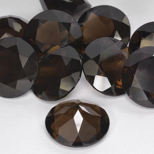 cuarzo ahumado Marrón rojizo natural de 9.23 ct, Redondo, VVS-VS