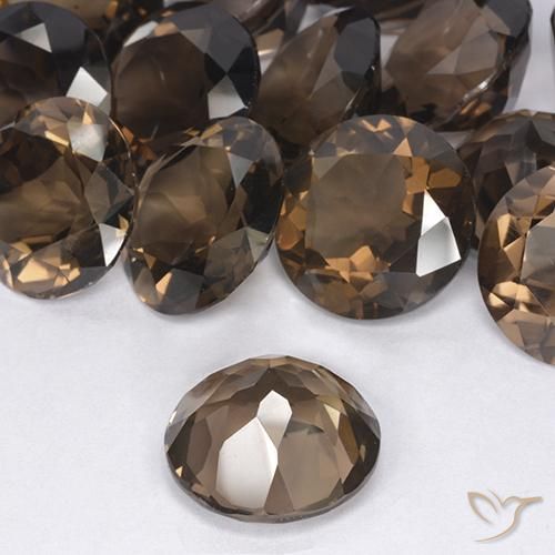 cuarzo ahumado Marrón cálido natural de 10.19 ct, Redondo, VVS-VS