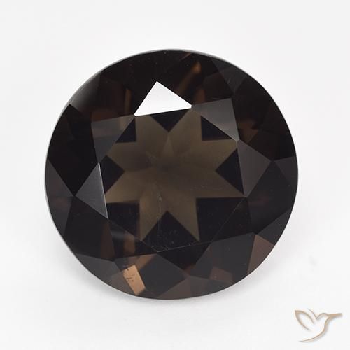 13.52ct Natural Marrón medio cuarzo ahumado, Redondo, VVS-VS