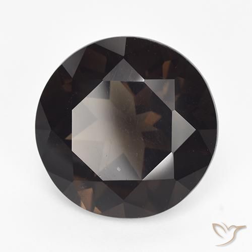 cuarzo ahumado Marrón medio natural de 13.52 ct, Redondo, VVS-VS