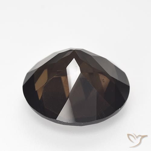 cuarzo ahumado Marrón medio natural de 13.52 ct, Redondo, VVS-VS