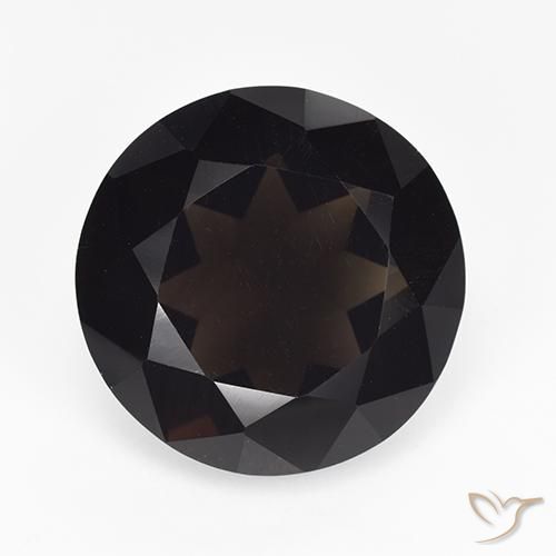 cuarzo ahumado Marrón oscuro natural de 11.30 ct, Redondo, VVS-VS