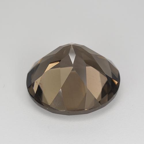 Cuarzo ahumado marrón natural de 8,82 ct, corte redondo, VVS-VS