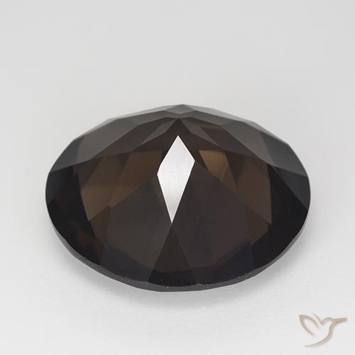cuarzo ahumado Marrón chocolate natural de 11.69 ct, Redondo, VVS-VS