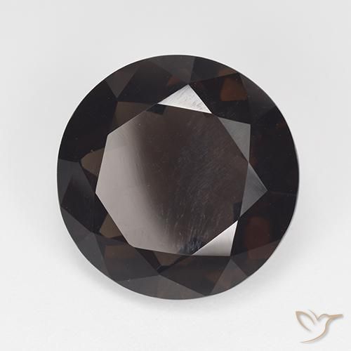 cuarzo ahumado Marrón oscuro natural de 11.15 ct, Redondo, VVS-VS