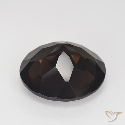 cuarzo ahumado Marrón oscuro natural de 11.15 ct, Redondo, VVS-VS