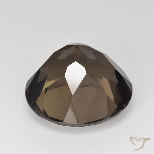 cuarzo ahumado Marrón chocolate natural de 14.30 ct, Redondo, VVS-VS
