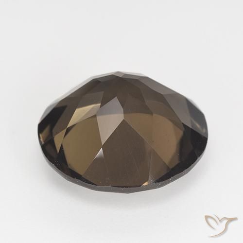 cuarzo ahumado Marrón chocolate natural de 12.70 ct, Redondo, VVS-VS