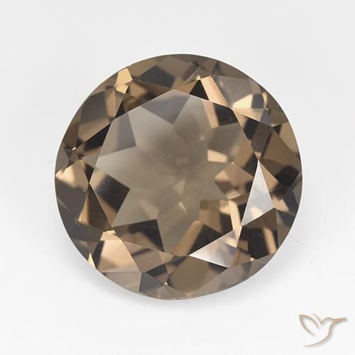 cuarzo ahumado Marrón nuez natural de 11.84 ct, Redondo, VVS-VS