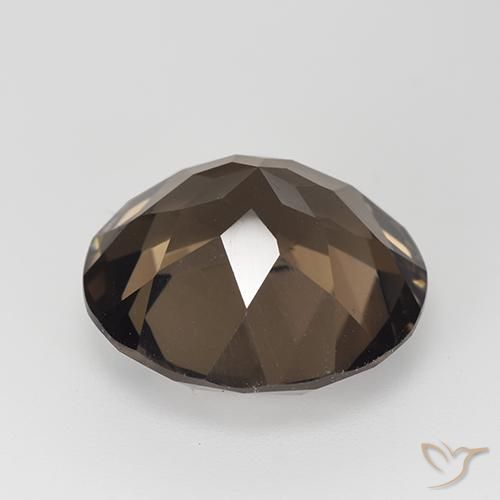 cuarzo ahumado Marrón cálido natural de 12.54 ct, Redondo, VS