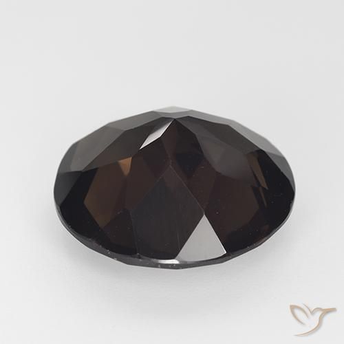 cuarzo ahumado Marrón oscuro natural de 11.91 ct, Redondo, VVS-VS