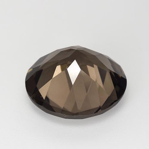 Cuarzo ahumado marrón natural de 7,50 ct, corte redondo, VVS-VS