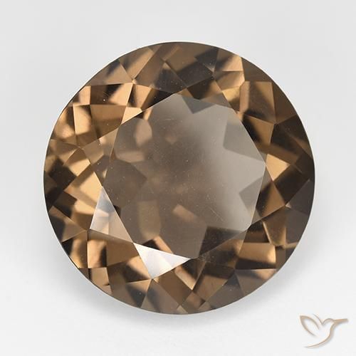 cuarzo ahumado Marrón jengibre natural de 11.57 ct, Redondo, VVS-VS