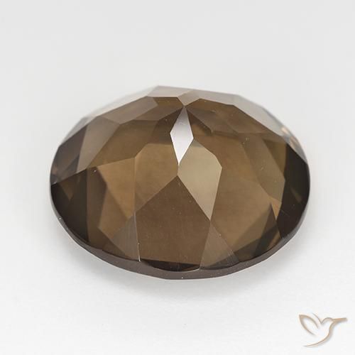 cuarzo ahumado Marrón jengibre natural de 11.57 ct, Redondo, VVS-VS