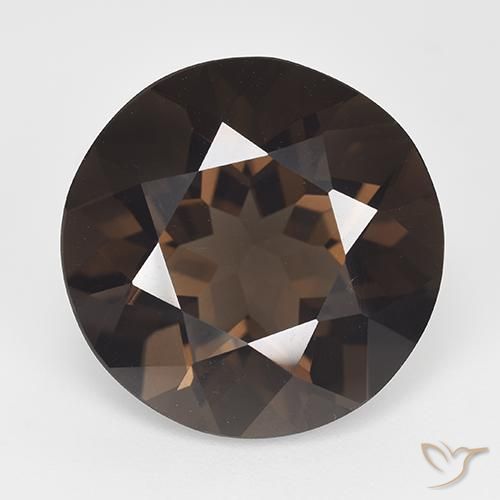 14.57ct Natural Marrón medio cuarzo ahumado, Redondo, VS