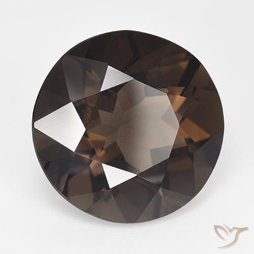 cuarzo ahumado Marrón medio natural de 14.57 ct, Redondo, VS