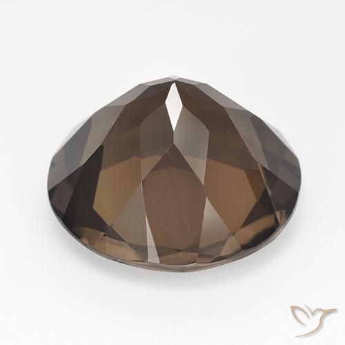 cuarzo ahumado Marrón medio natural de 14.57 ct, Redondo, VS